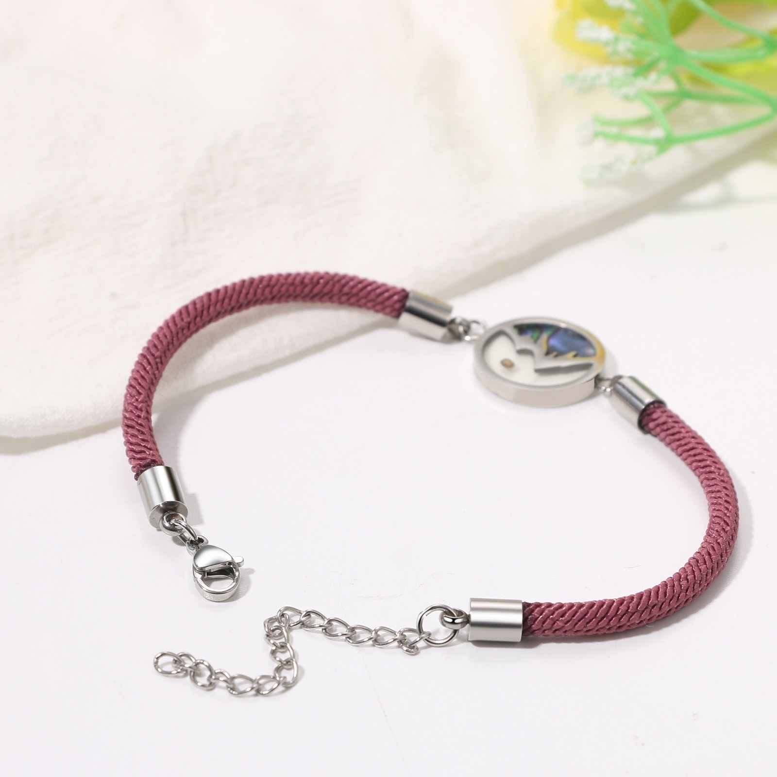 Women Mustard Seed Mountain Stainless Steel Bracelet Christian Religious Gift