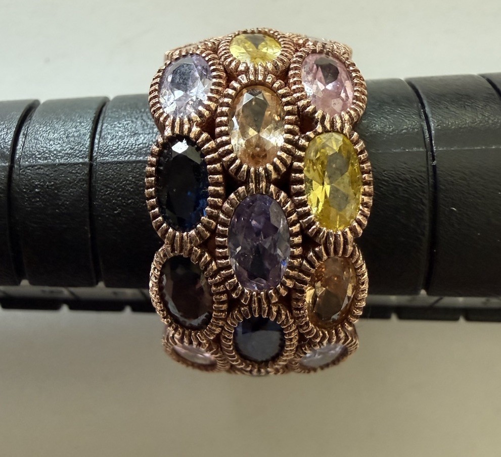 925 Sterling Silver Fuzion Creations Multi Stone Ring
