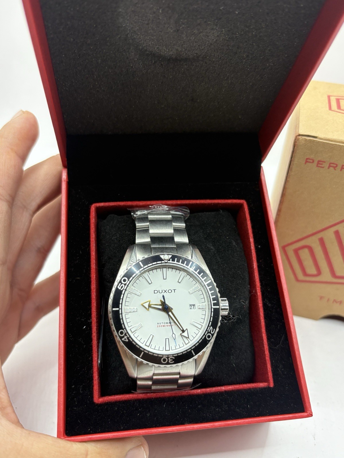 Genuine Duxot Automatic Tiburon DX-2036-33 White New in Box