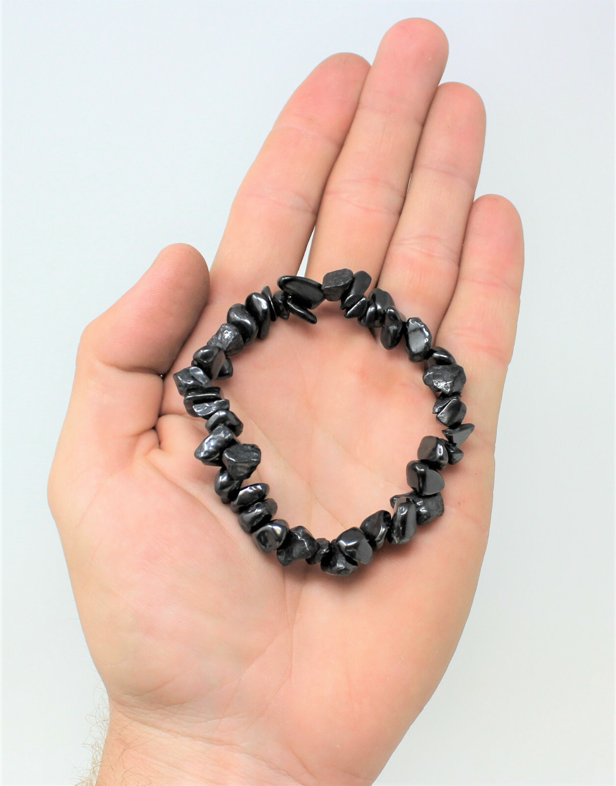 Shungite Bracelet: Elastic Shungite Chip Bracelet Stretchy Radiation (US-Seller)