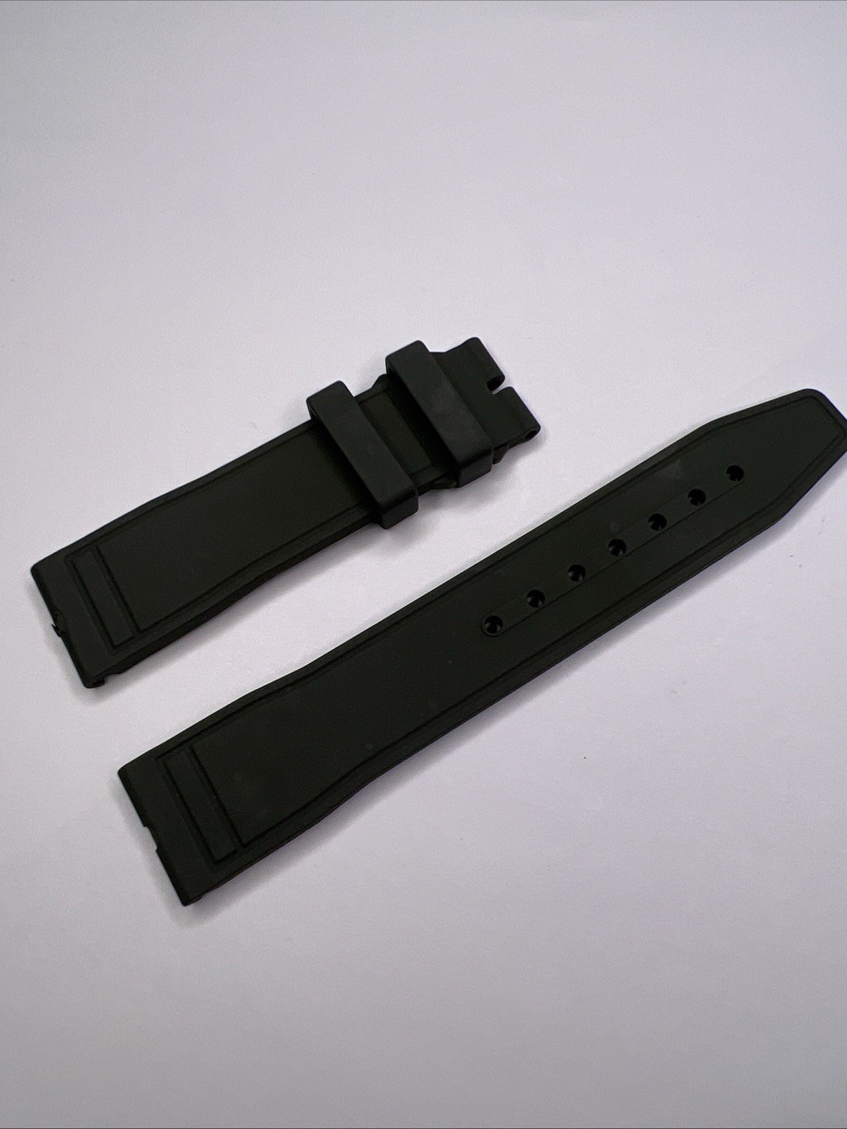IWC Quick Release 20mm x 18mm Moss Green Watch Rubber Strap Band OEM – READ