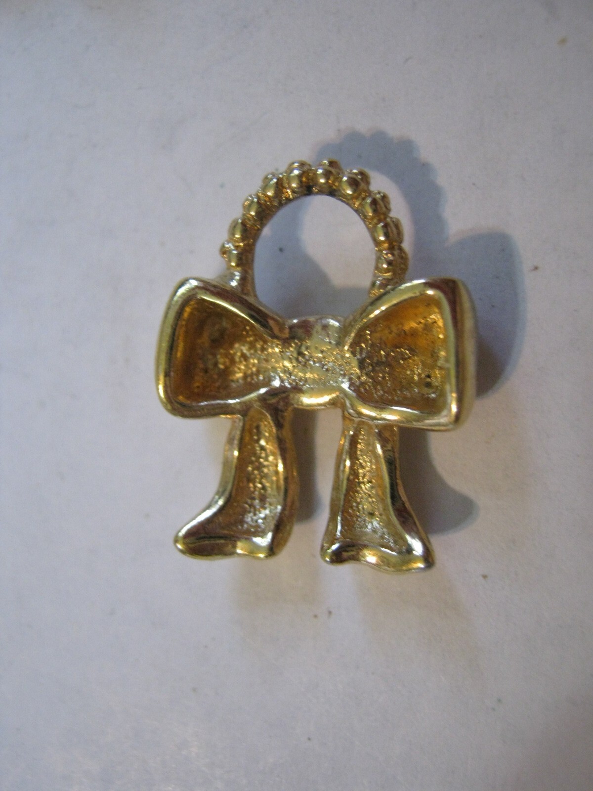 THREE Diff Yellow Gold Plated Charms w/ Rhinestones, Red Bow, White Heart & Star