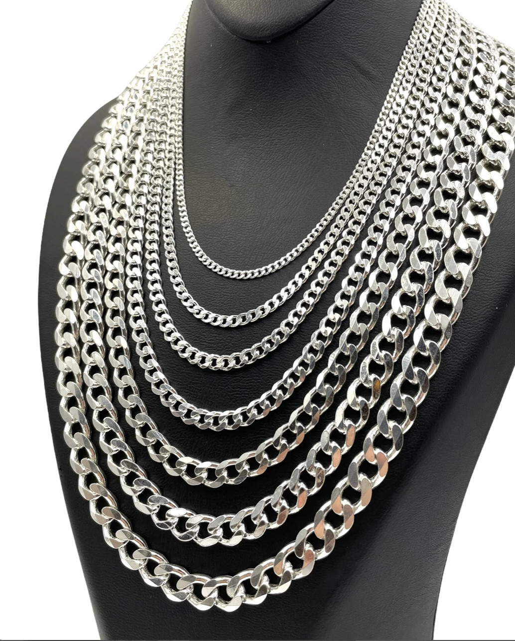 925 Sterling Silver Men & Women Cuban Curb Chain Heavy Link Necklace – ALL Sizes