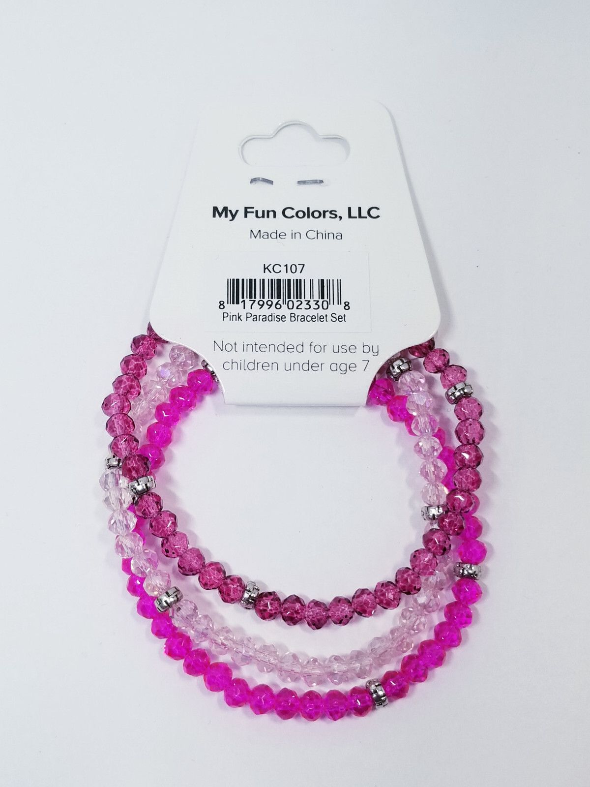 My Fun Colors Kids Pink Paradise Stretch Bracelet Set of 12