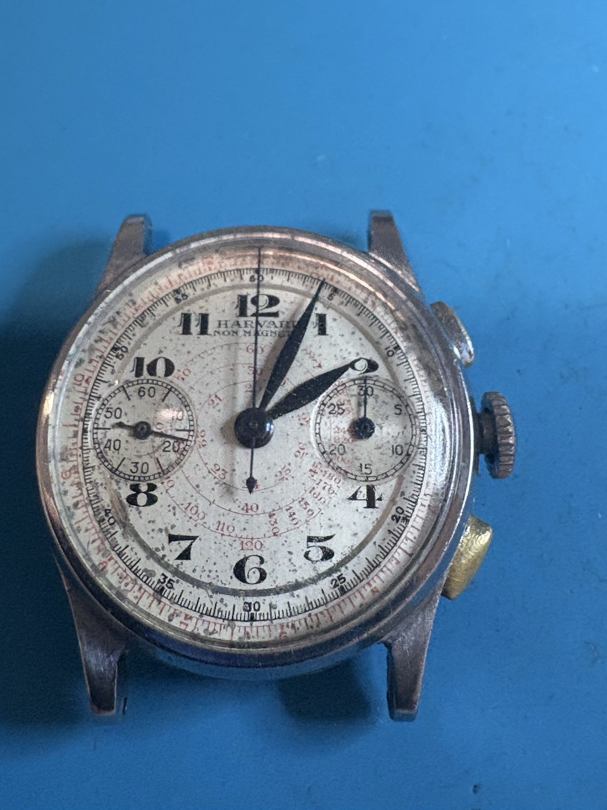 Harvard Valjoux 23vz Chronograph Watch 40-50s Vintage Rare Sleeper