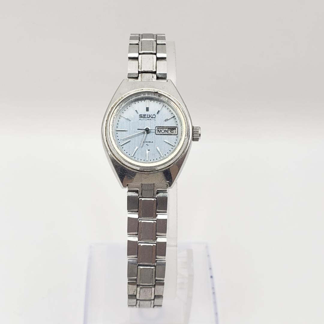 [Working Condition] SEIKO Ladies’ 23 Jewels Automatic Watch 2206-0230 Gray