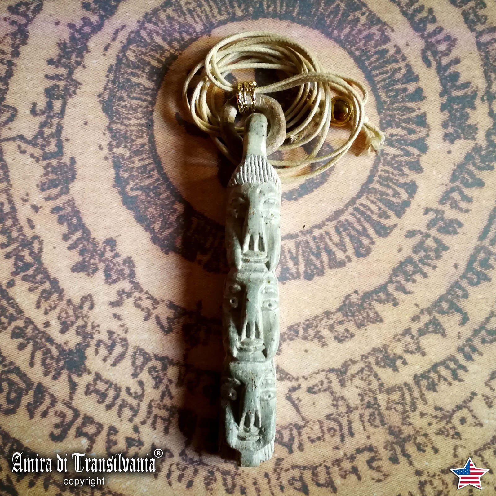 Native American Totem Shaman Talisman Pendant Magical Power Amulet Raw Stone God