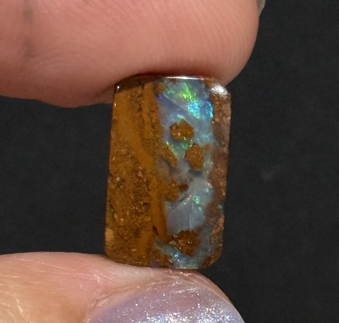 4.65ct 14.2×8.7x4mm Australuan Koroit Boulder Opal Cabochon Ring Gem