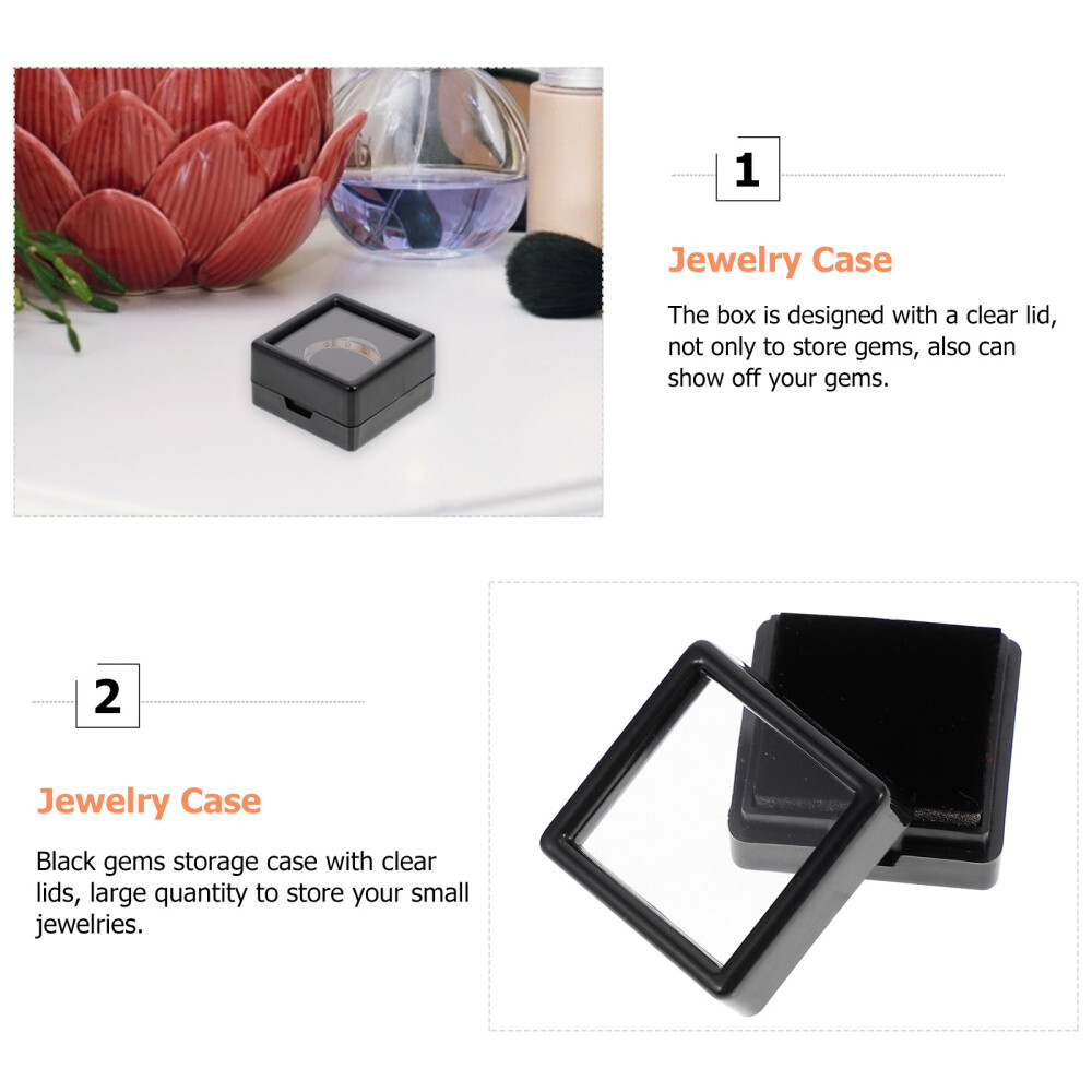24 Pcs Jewelry Box Display Case with Lid Gemstone Container Boxes Organizer