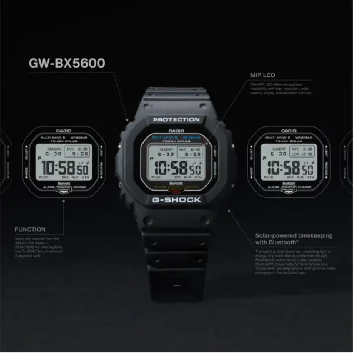 G SHOCK MIP LCD Model Solar Radio Bluetooth GW BX5600 1JF Brand New