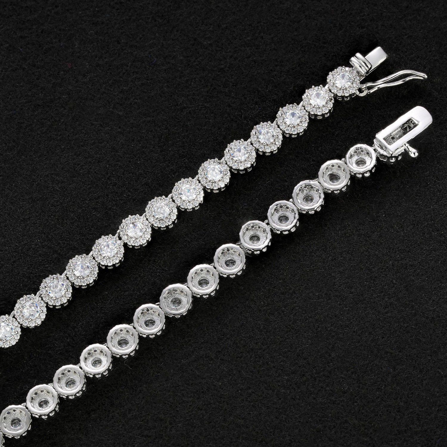 Unisex 5MM Tennis Bracelet Necklace Round HIP HOP CZ 16-20” chain Jewelry