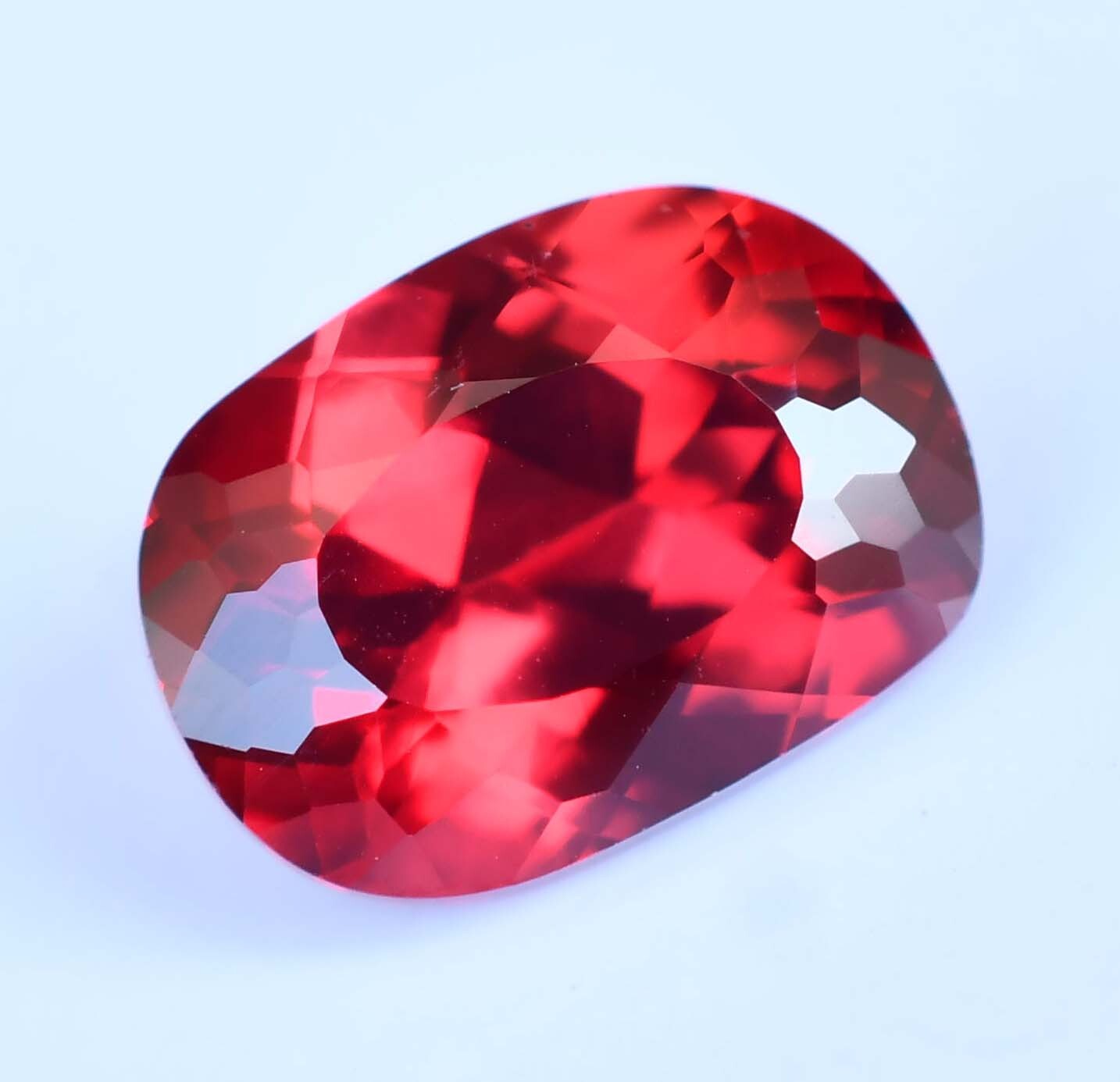 Natural Reddish Orange Spessartite Garnet 3.85 Ct Cushion Loose Gemstone