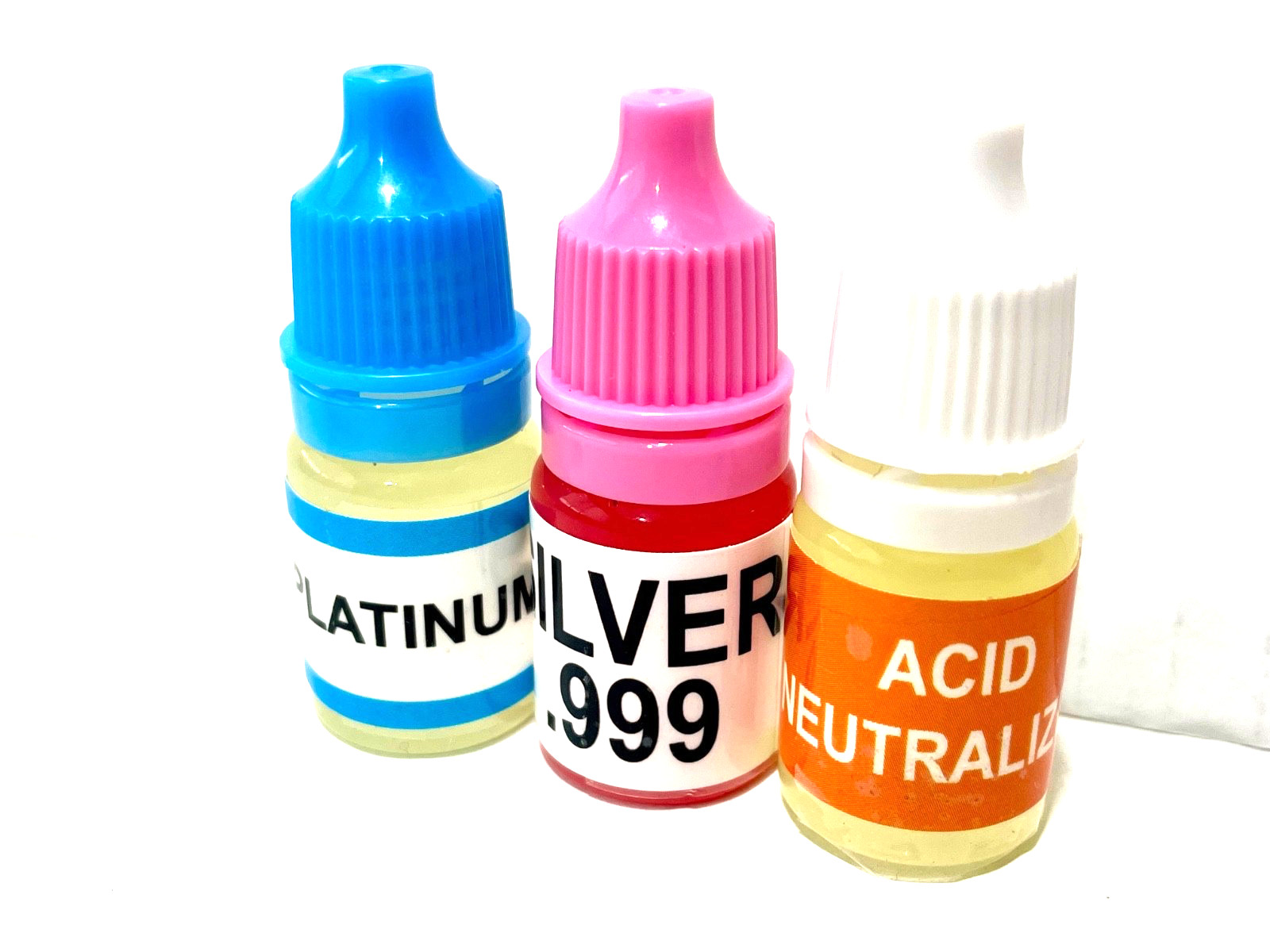 Gold Silver Platinum Testing Acids, 10k 14k 18k 22k-24k .999 .925 or Platinum