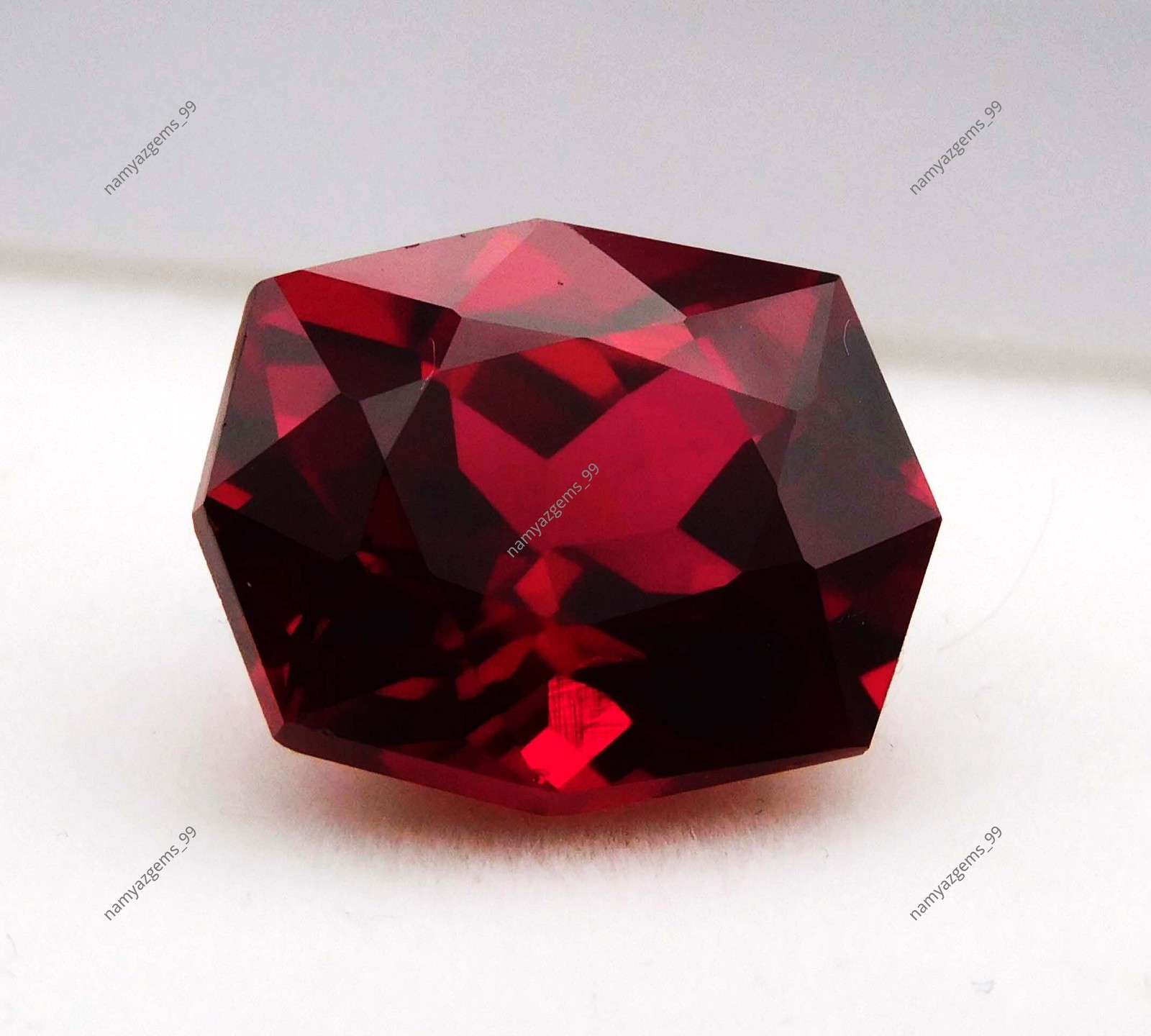 AAA+ 13.20 Ct Natural Deep Red Ruby Fancy Cut Certified Loose Gemstone