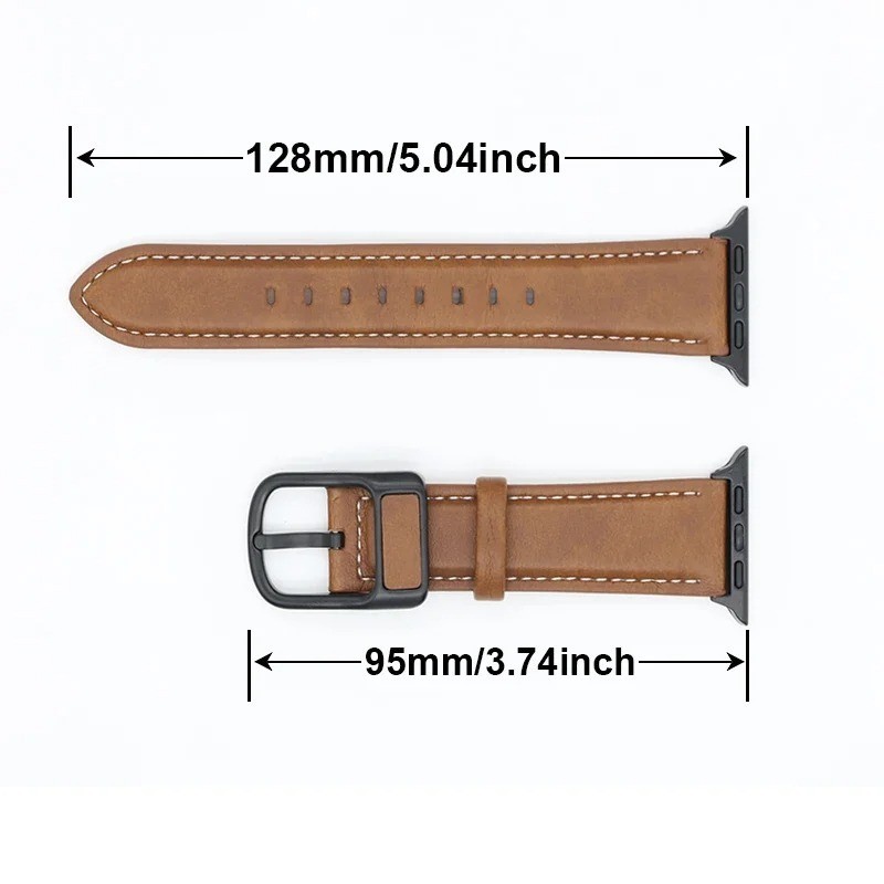 Leather Apple Watch Band Strap for iWatch Series 11 9 8 7 Ultra 38-49mm – USA
