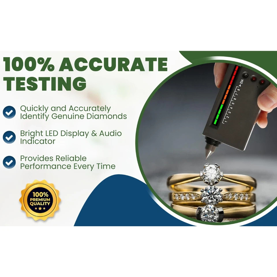 Portable Diamond Gem Tester Pen Gemstone Jewelry Selector Detector Testing Tool