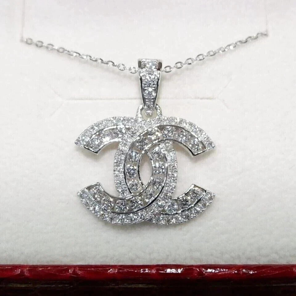 2.50Ct Round-Cut Lab Created Women’s Charm Pendant Necklace 925 Silver