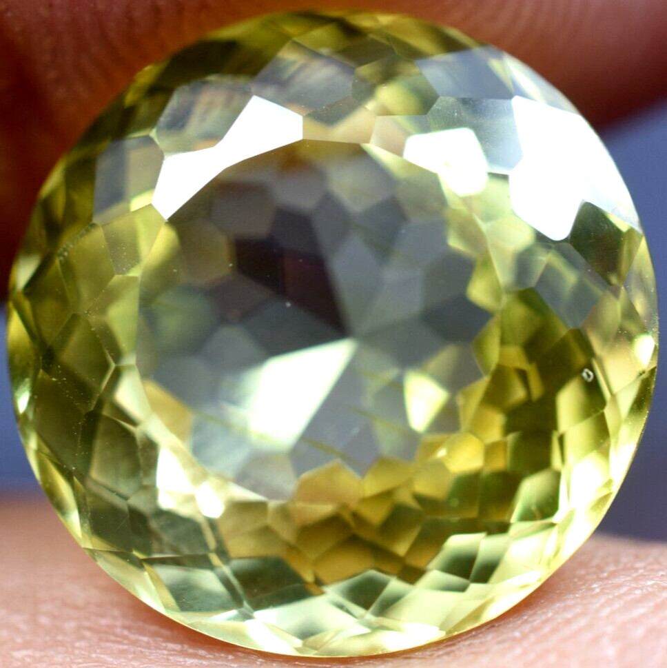 18.95 Ct Natural Ceylon Yellow Sapphire GGL Certified Round Cut Loose Gemstone