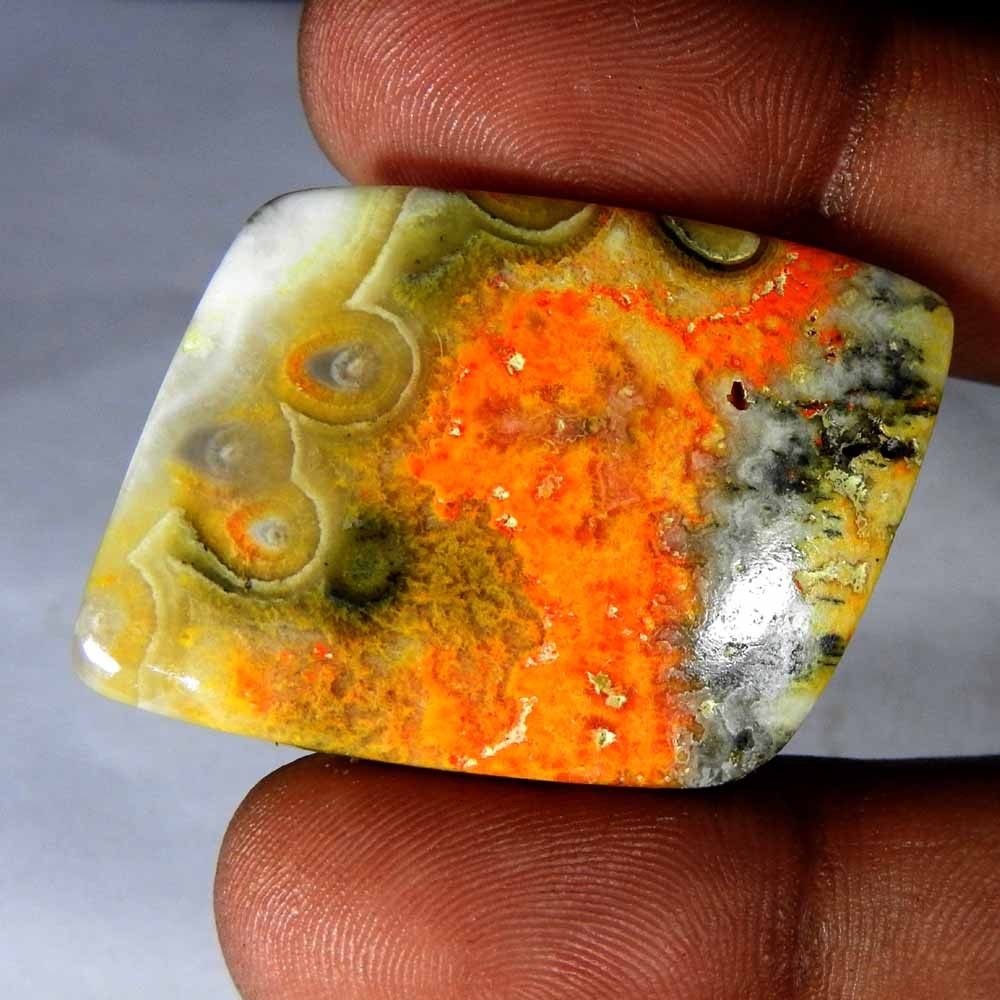 58.85 Ct Natural Bumble Bee Jasper Fancy 26x18x4 Gemstone, Cabochon