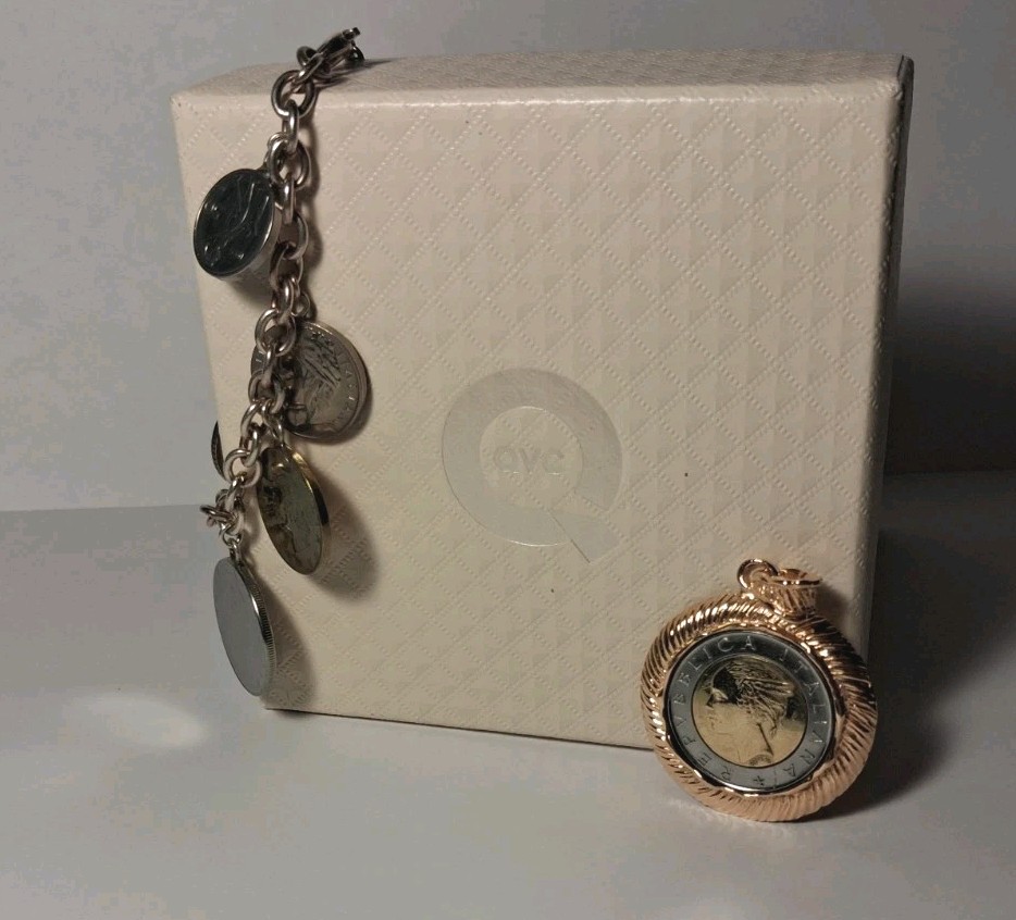 Vintage Milor Italy 925 Sterling Silver Italian Lira Coin Jewelry Set Boxed 184g