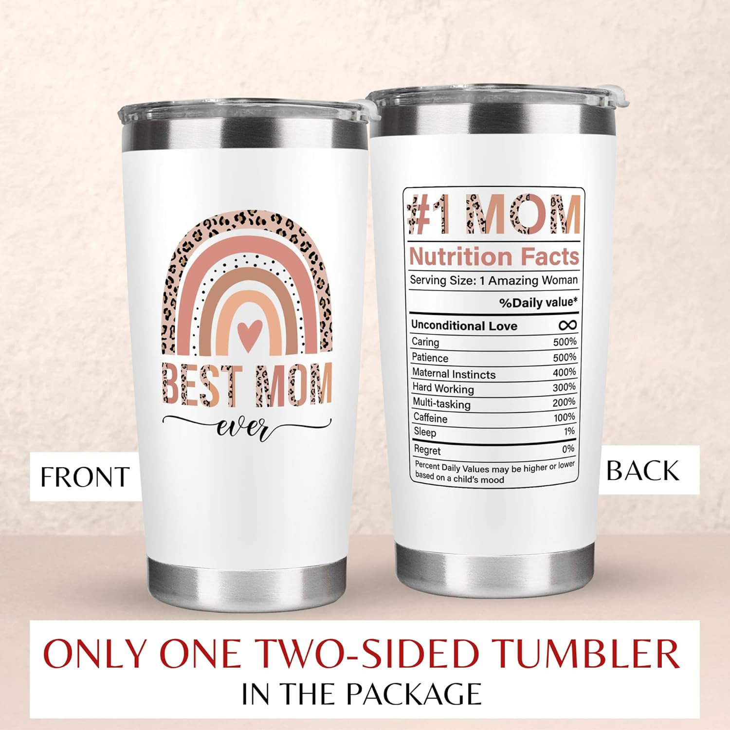20 oz Stainless Steel Mom Tumbler Gift Vacuum Insulated Travel Cup