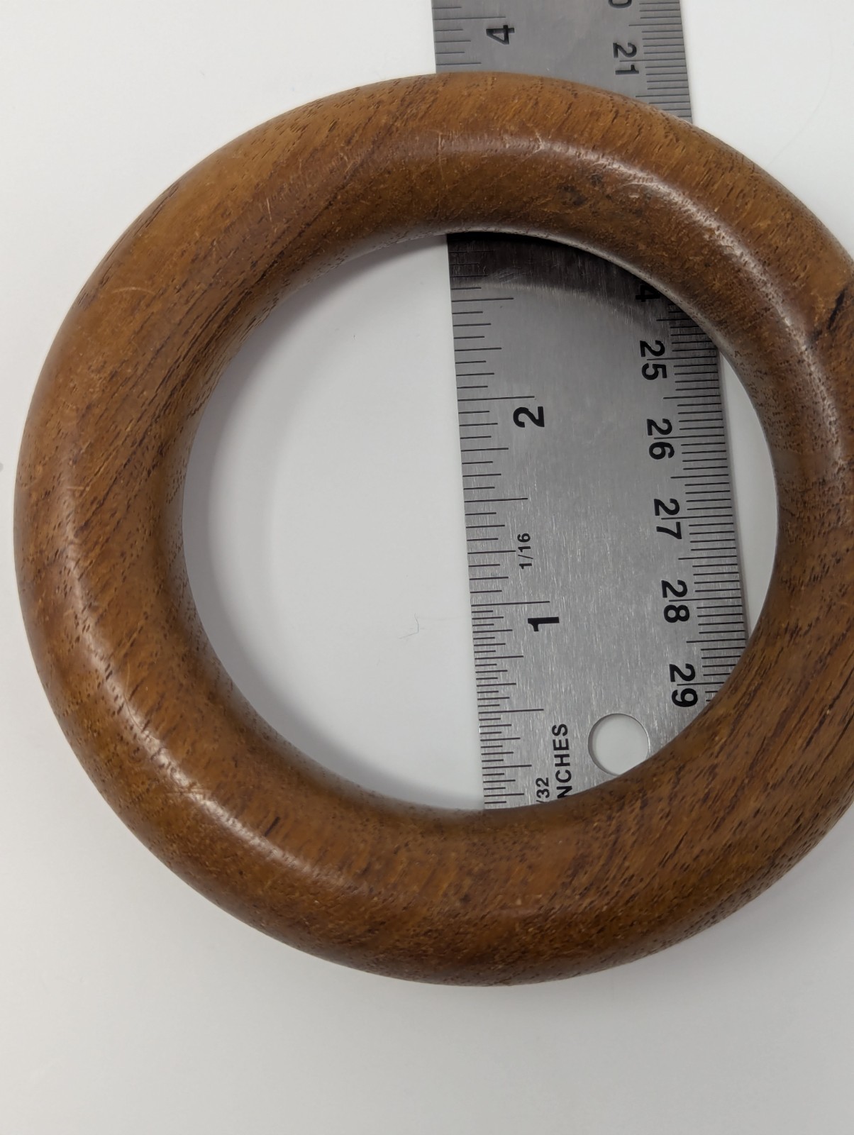 Vintage Carved Wood Bangle Bracelet Natural Wood Grain Boho Jewelry