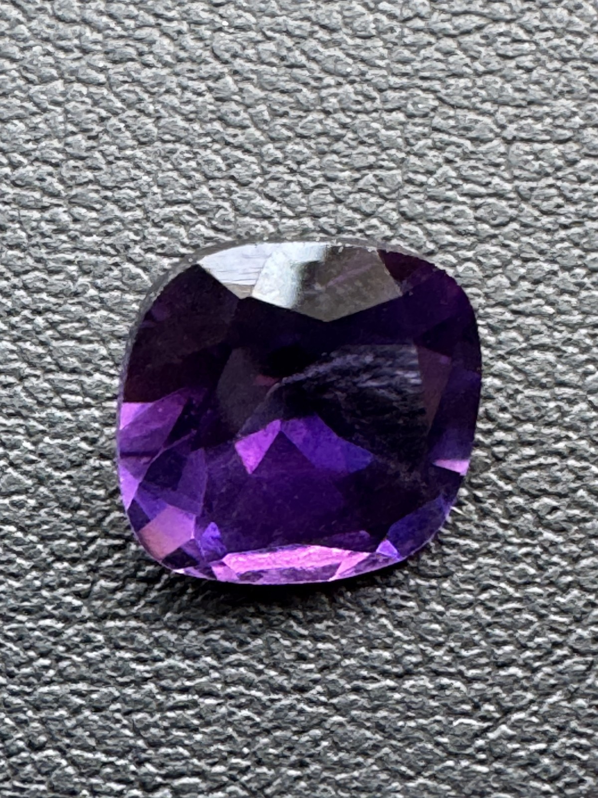 Rich Purple URUGUAYAN AMETHYST. Antique Cushion, Eye Clean. 9 mm, 6.26 Carats.