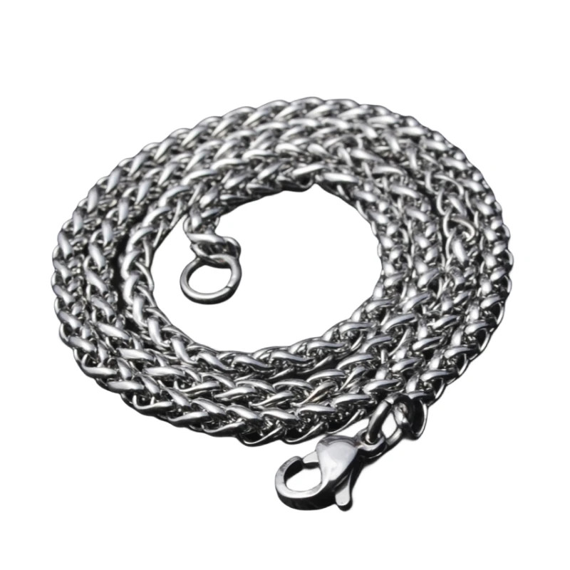 Twist Chain Necklace Stainless Steel 3mm-8mm Thick Link Classic Men Jewelry
