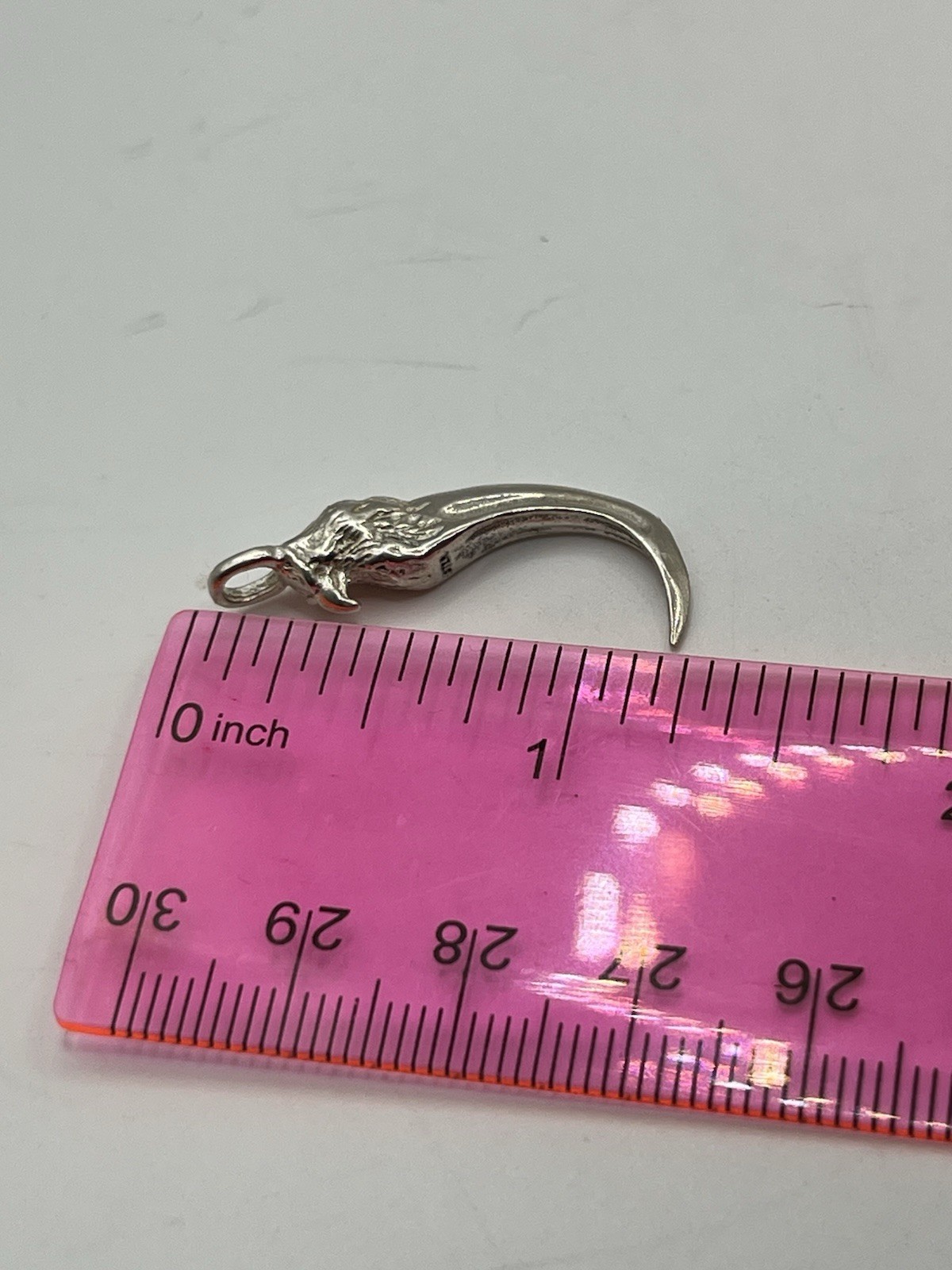 Sterling Silver Eagle Claw with Eagle Head Pendant Charm..925 Animal.
