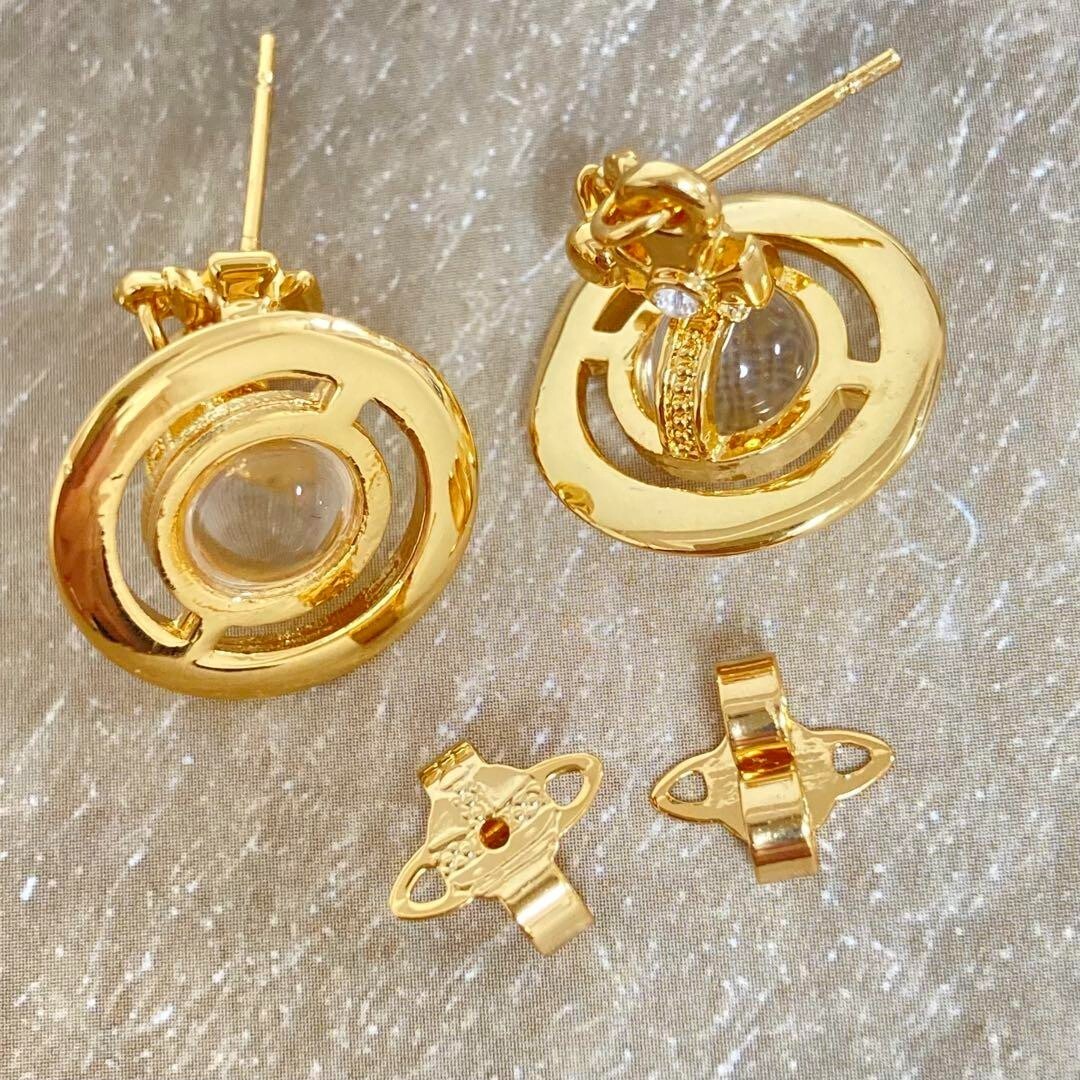 Pierce Petite Orb Gold Earrings Jewelry with drawstring