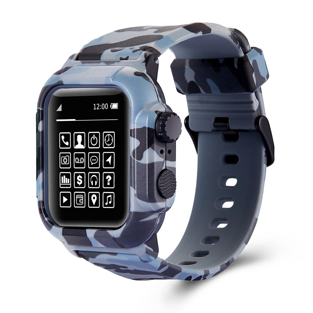 Waterproof Case with iWatch Band Strap For Apple Watch Series 8 7 6 5 4 3 2 1 SE