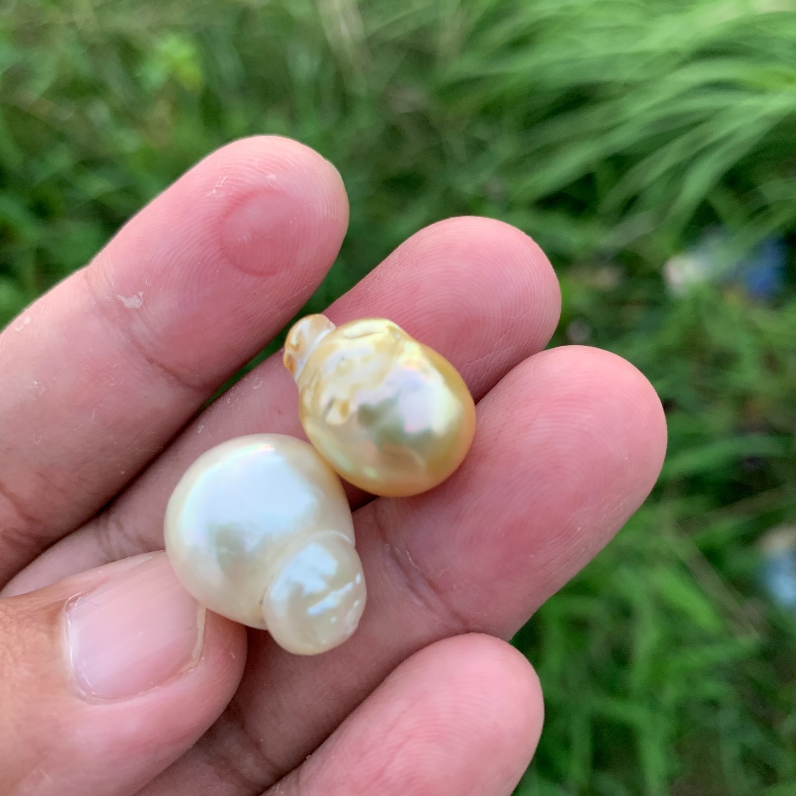 18.1 x 13.4mm Loose Indonesia Saltwater Pearl Big Size Baroque Pearl Beads H10-2