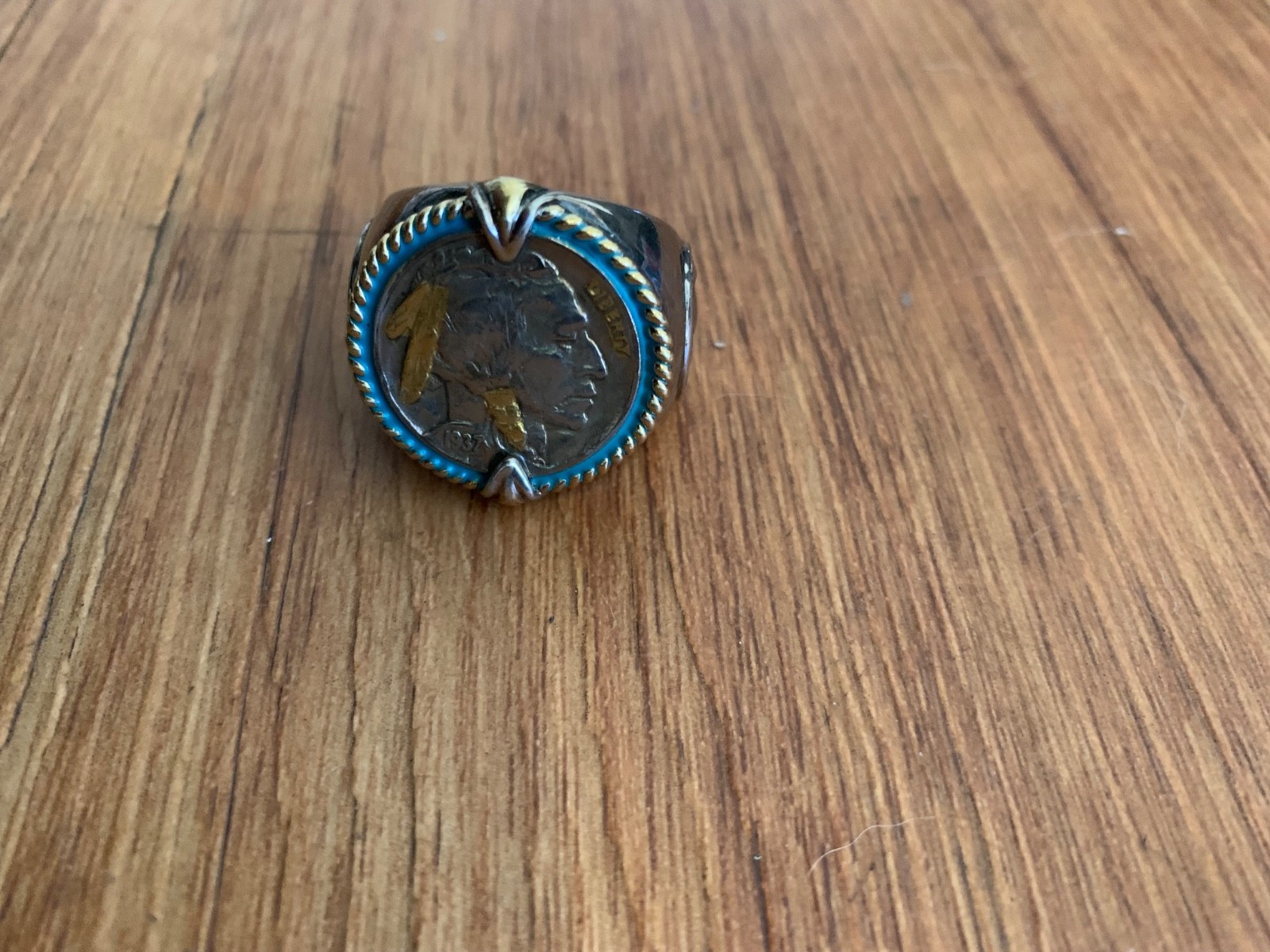 Us buffalo nickel head ring