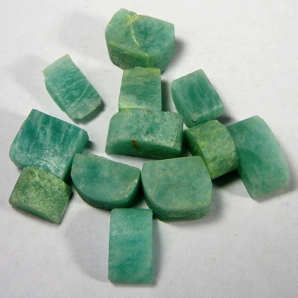 64.50Cts100%Natural Green Small Amazonite Rough Lot Loose Gemstone
