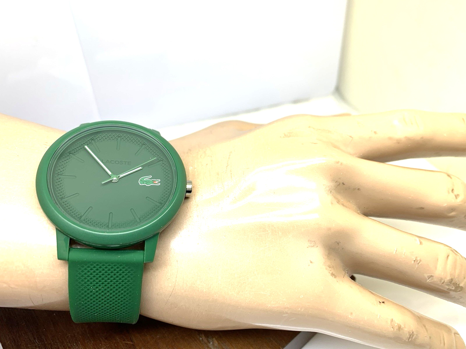 Lacoste Men’s Watch 2011170 Quartz Green Dial Rubber Band 42mm