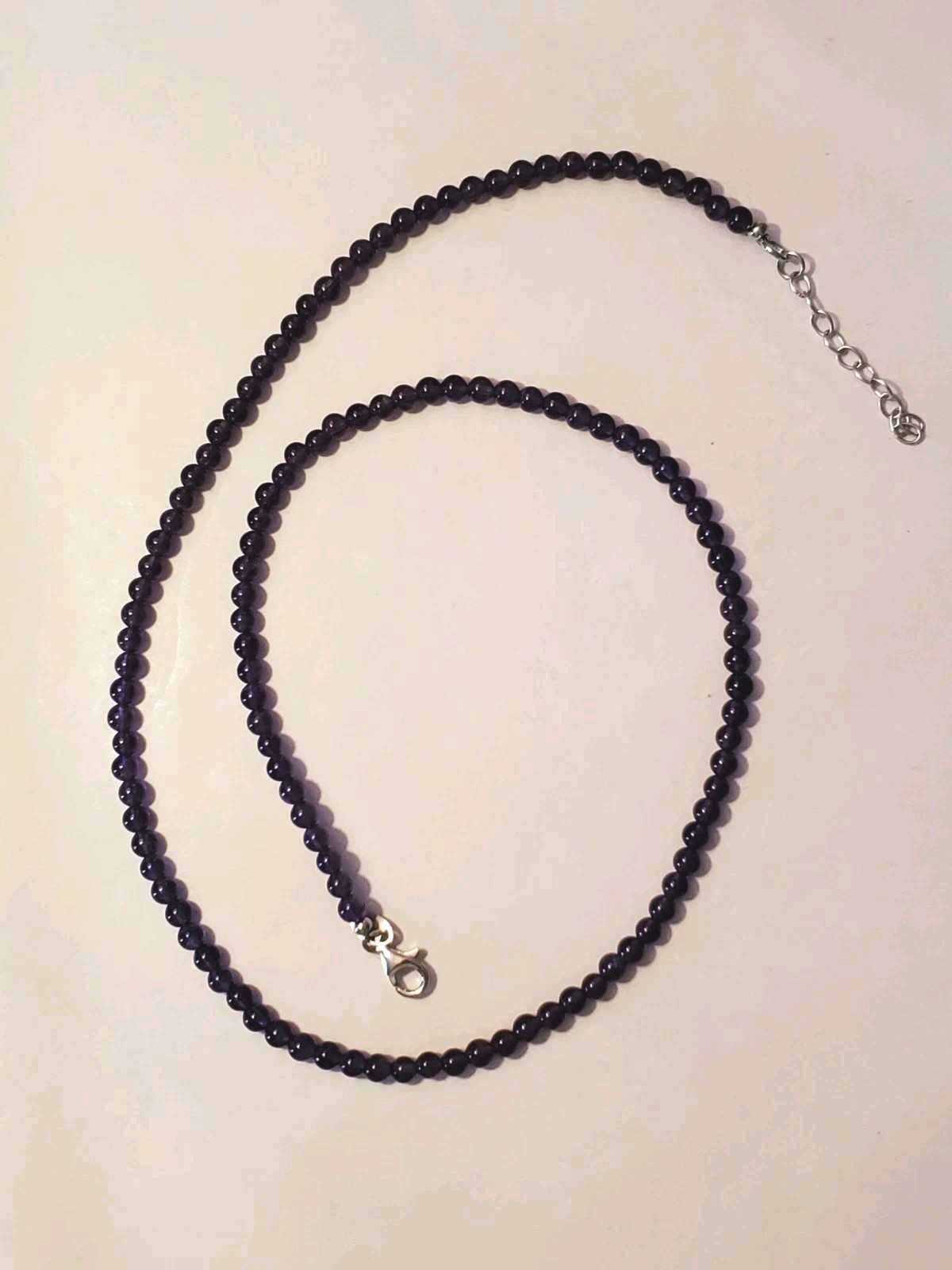 NICKY BUTLER Vintage Necklace, Sterling Silver & Amethyst Beads, 22.5 Inches