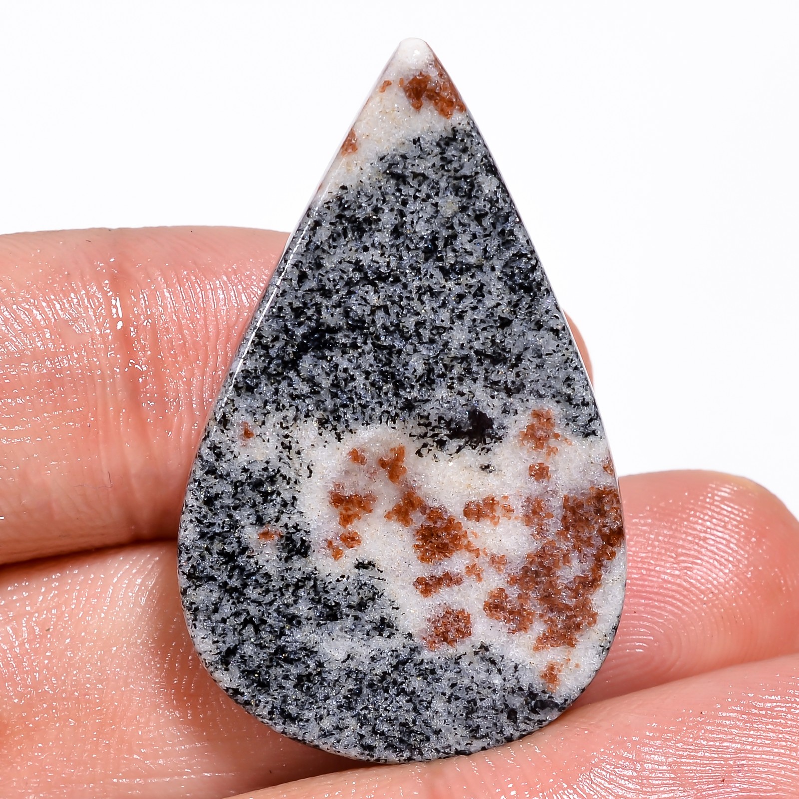 39.50 Cts. Natural Beautiful Peanut Obsidian Pear 36X22X6 MM Cabochon Gemstone