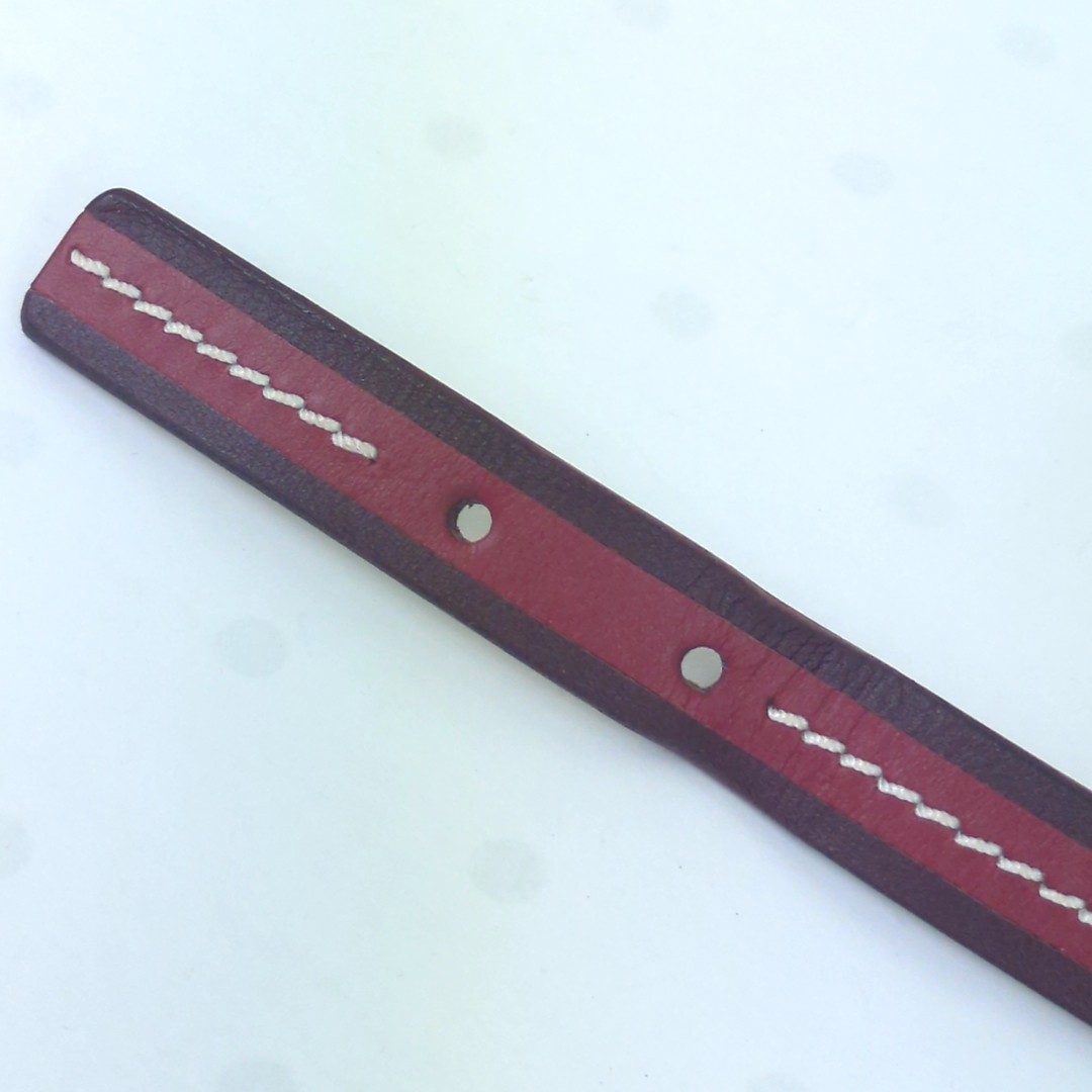 Salvatore Ferragamo Bracelet Wrap Made in Italy Leather Red Approx. 25.5cm