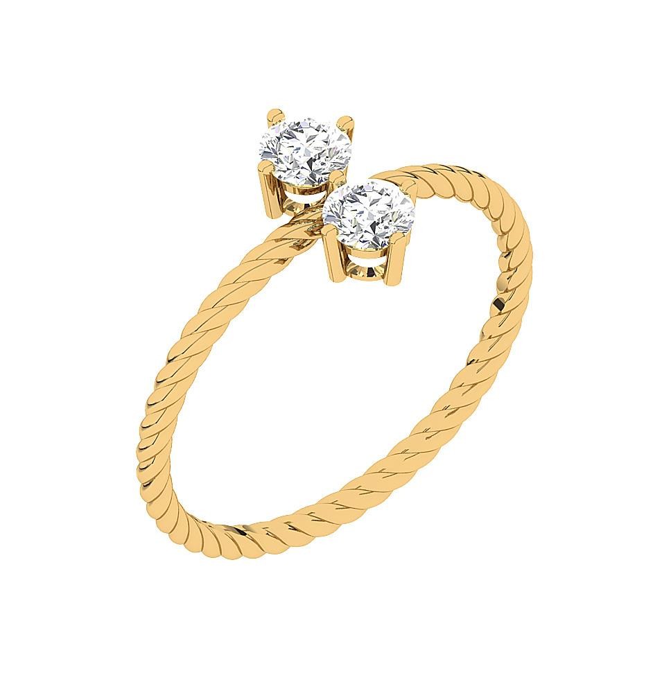 Forever Us Two Stone Engagement Ring 14K Gold VS F 0.50 Carat Lab Grown Diamond