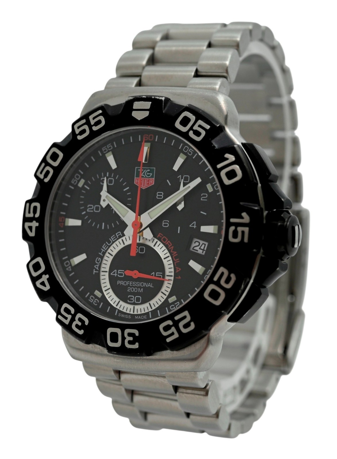 Tag Heuer 41mm Men’s Formula 1 Swiss Made Chronograph SS Watch! Ref: CAH1110!
