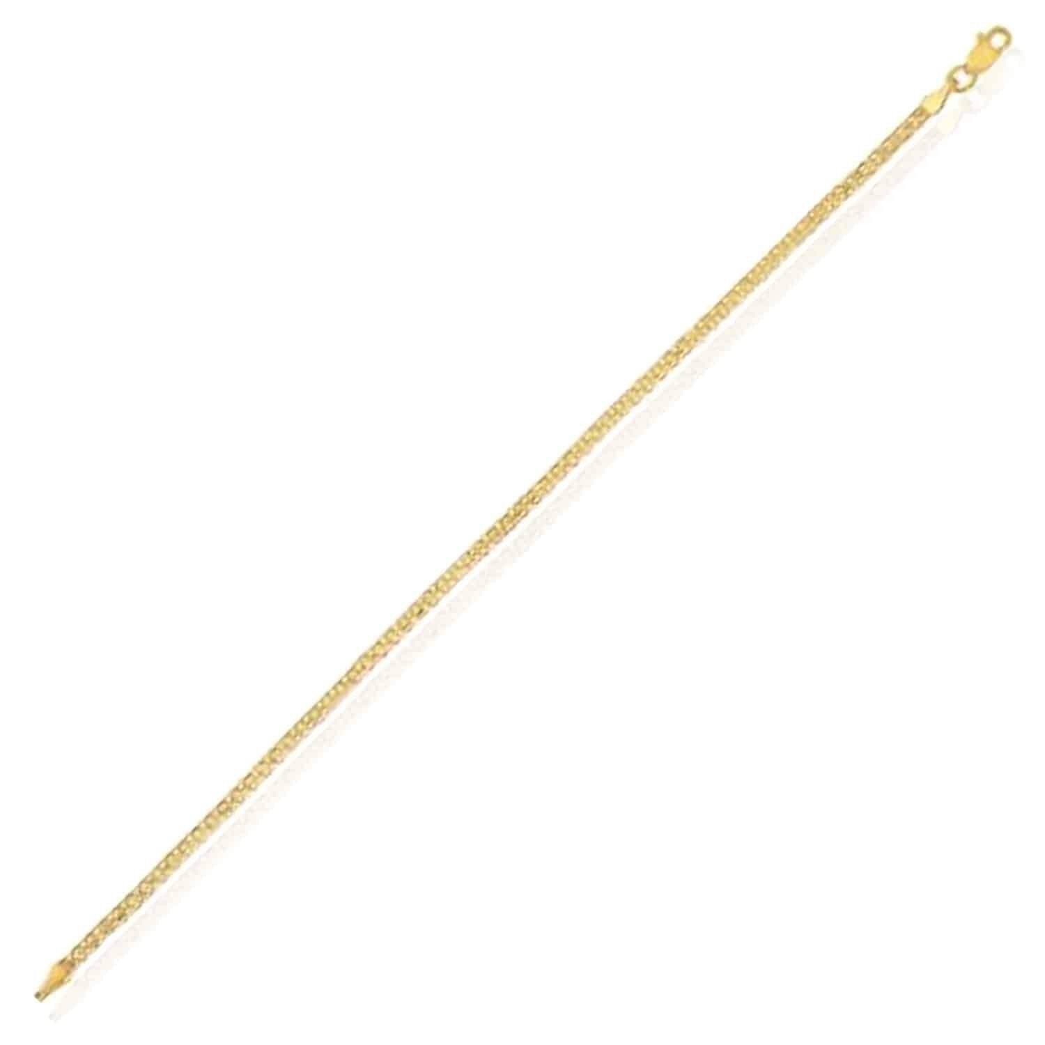 14K Yellow Gold 2.5mm-7mm Bismark Bracelet 7.25″