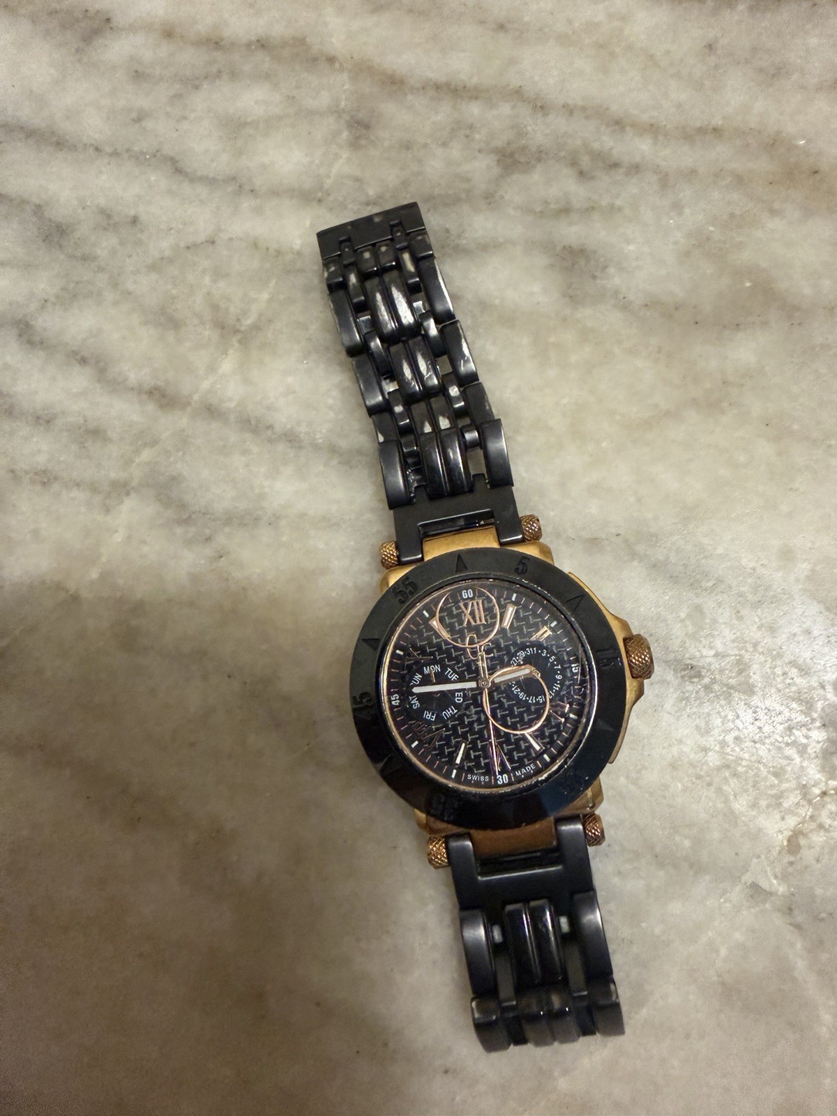 GC Guess Collection Women’s Chronograph 39mm Black Ceramic Swiss Watch G47504M2