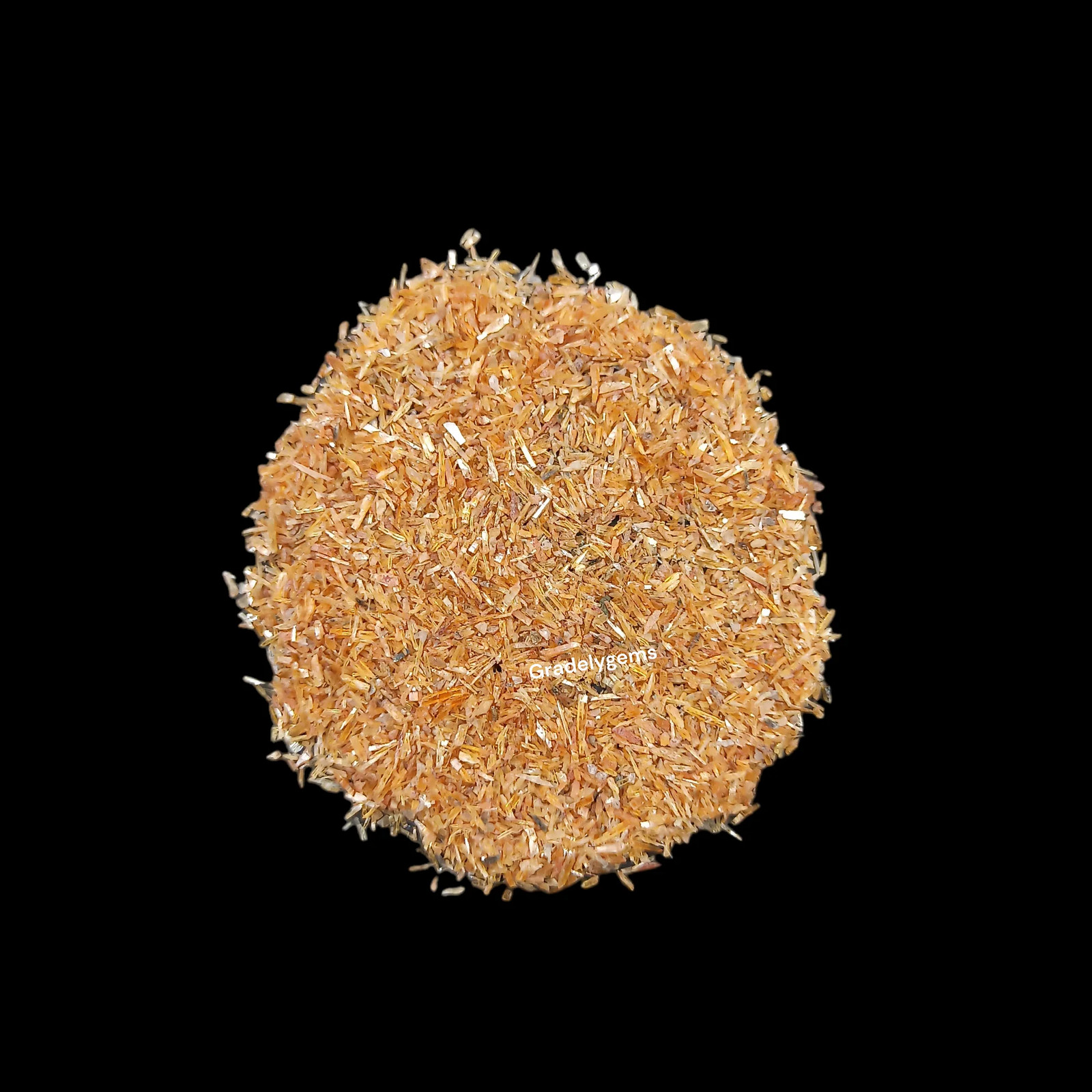 Orange Kyanite Micro Crushed Stone 0.5-1mm for Epoxy Craft Art