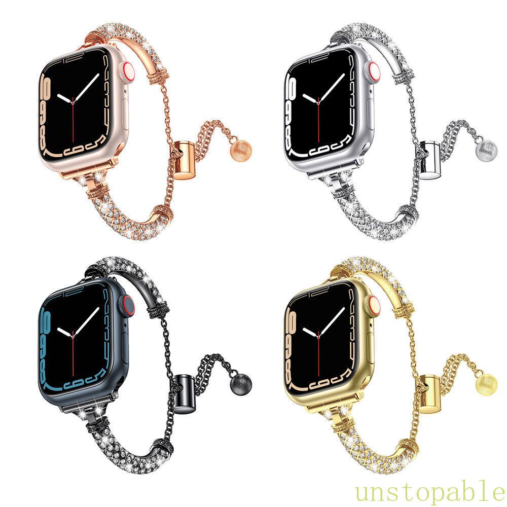 Bling Iwatch band wrist strap+Case For Apple Watch Ultra Series 10 9 8 7 6 5 4 3