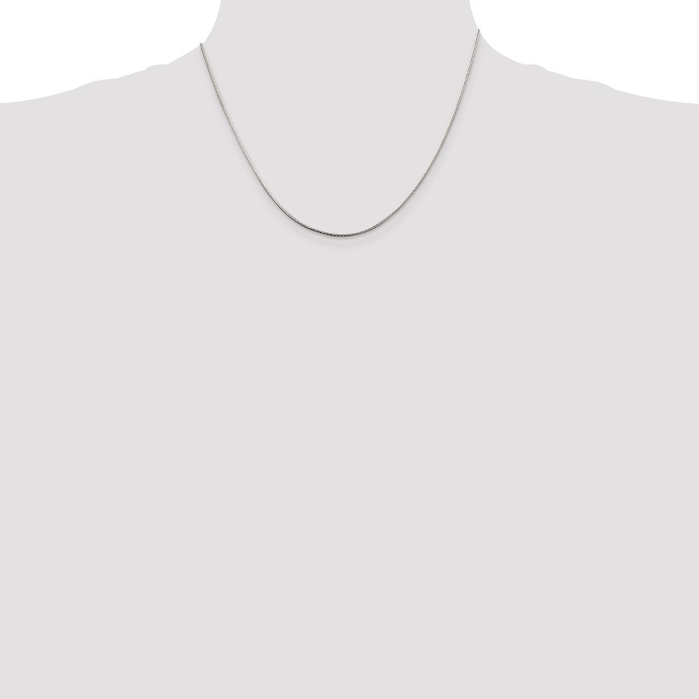 Sterling Silver 1.25mm Diamond-cut Snake Chain Necklace