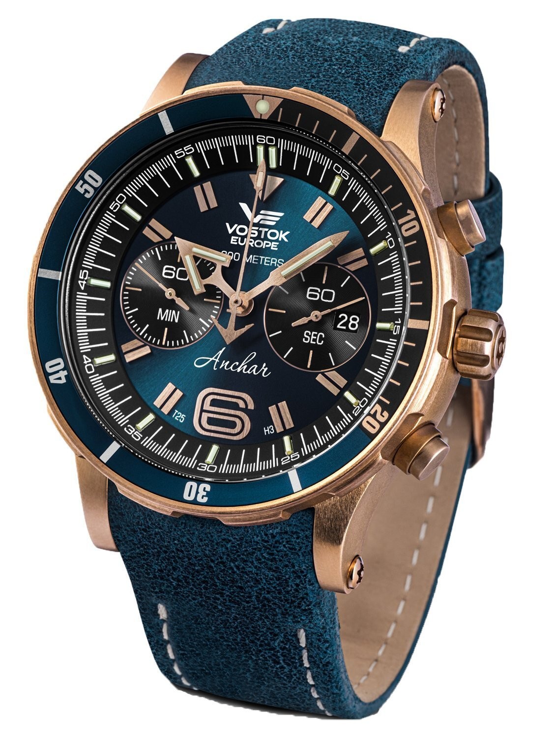 Vostok-Europe ANCHAR Bronze Chrono Mens Diving Watch 6S21-510O586
