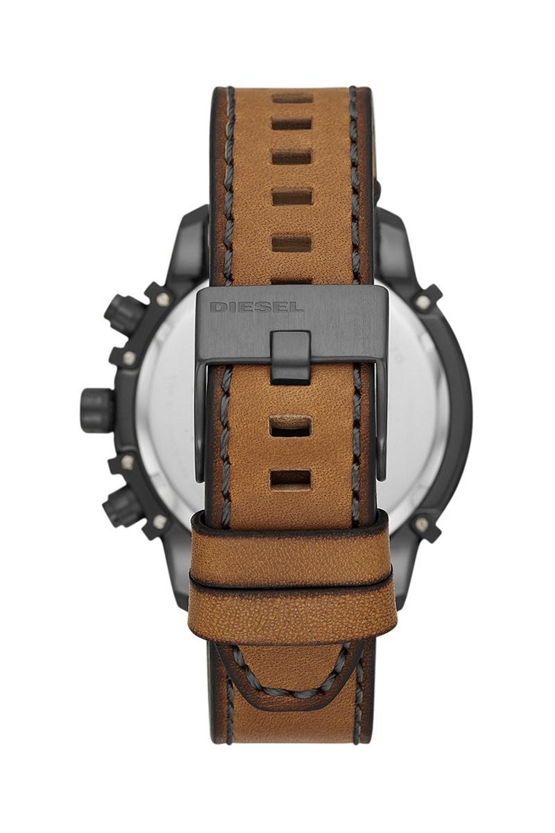 Diesel Mega Chief DZ4543 Men’s Quartz Chronograph Date Brown Leather