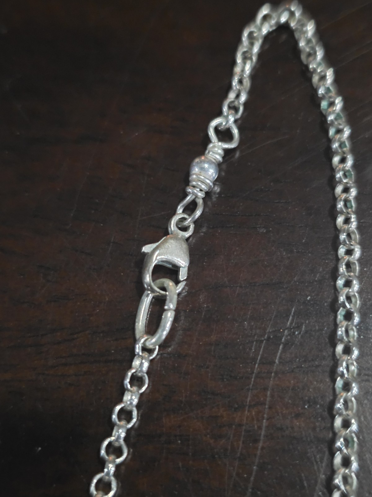 Sterling Silver 925 3 Crosses Necklace 9 Grams Red Stone