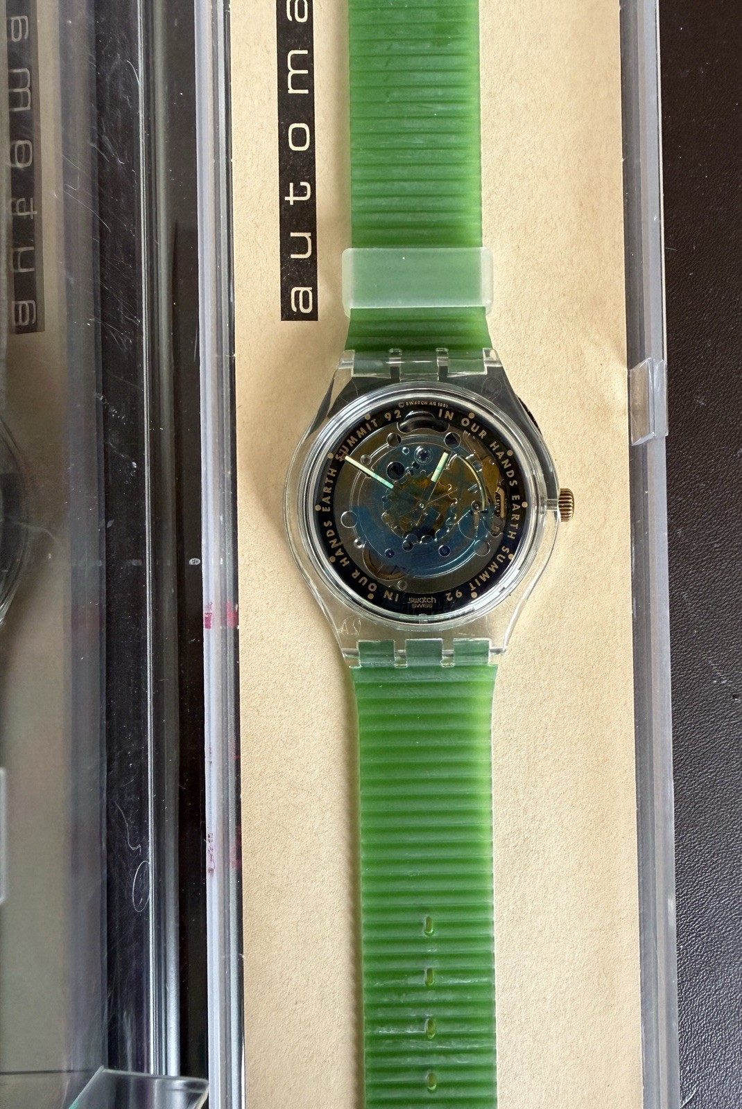 EARTH SUMMIT Vintage 1992 SWATCH Automatic SAK102 SPECIAL EDITION
