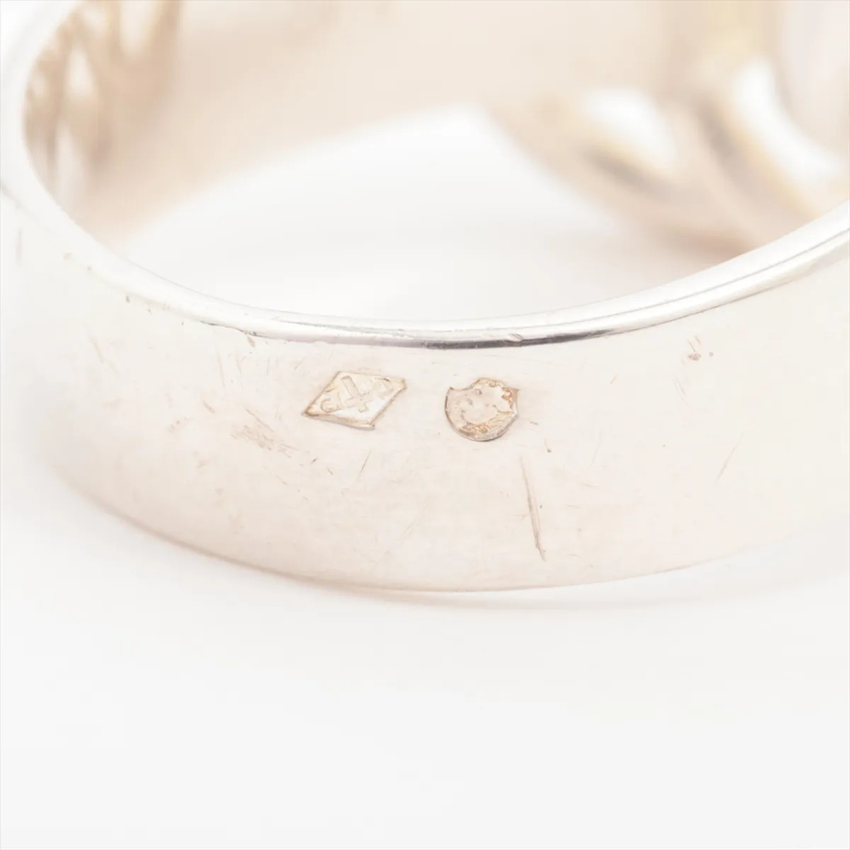 Hermès Deux Anneaux Ring 51 925 6.4g Silver